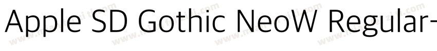 Apple SD Gothic NeoW Regular字体转换